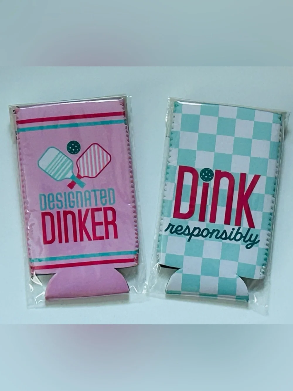 NEW!! Pickleball Collection Koozie Can Cooler Set (NWT)